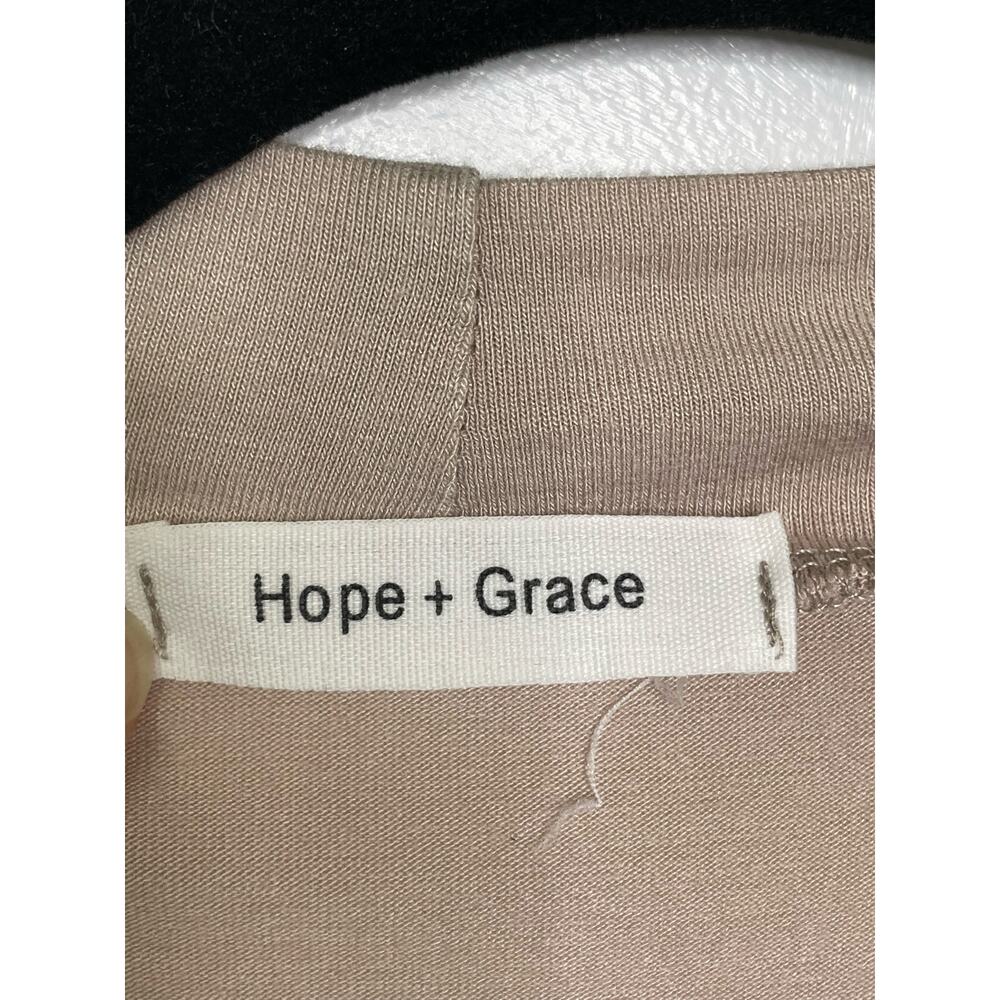 Hope + Grace‎ Sweater Cardigan Open Front Dolman Sleeves Casual Womens Tan Large - Picture 3 of 10